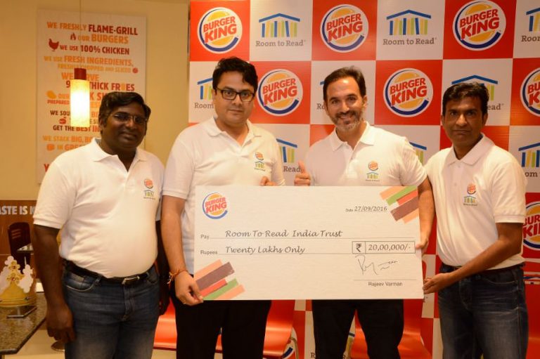 Burger King India Partners With Room To Read India