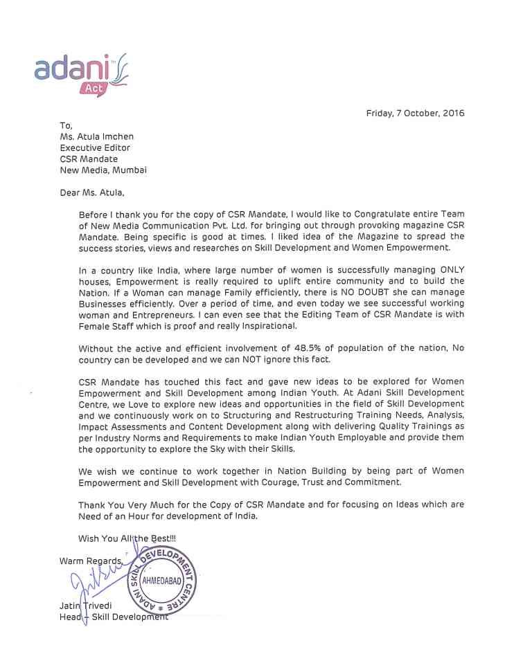 Adani Skill Development Centre – Jatin Triivedi
