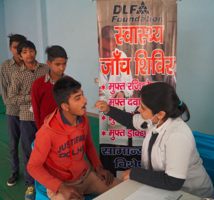 DLF Foundation Organises Multi Specialty Health Camp at Palra Village, Gurugram