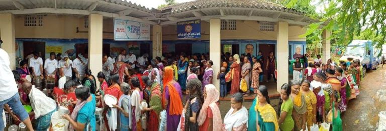 Akshaya Patra Sets Up a Temporary Kitchen in Kerala for Flood-Affected People