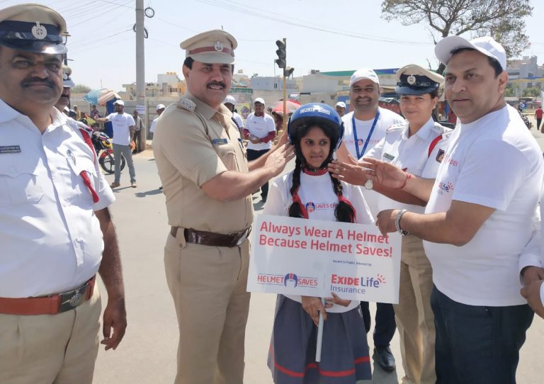 Successful ‘Helmet Saves Children’ Campaign by Exide Life Insurance