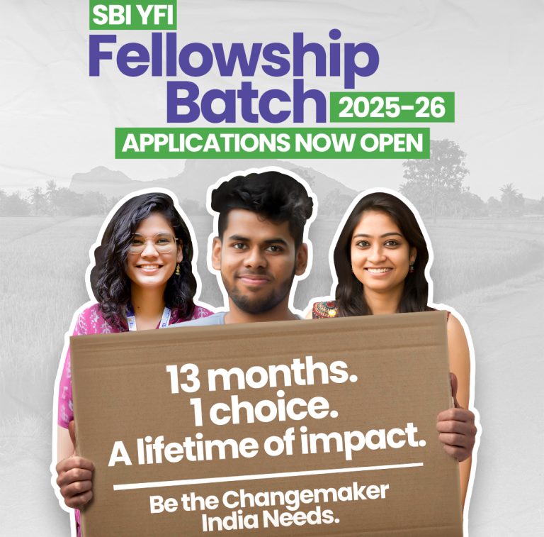 SBI Foundation Invites Application for the 13th Batch of SBI Youth for India Fellowship